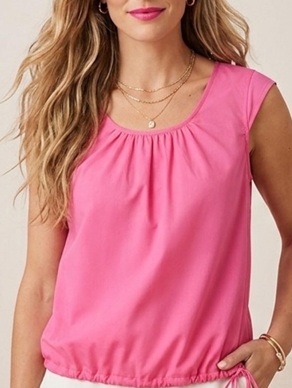 Alfred Sung pink  top